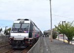 ALP-45DP # 4533 pushes the eastbound shuttle train to Long Branch out of PPB Station